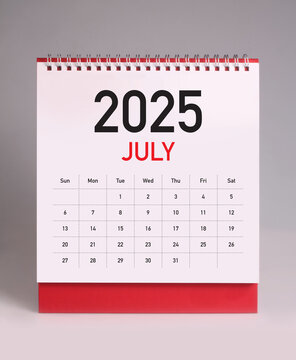 July 2025 desk calendar