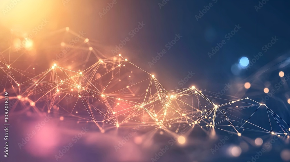 Poster structural connection of information data transfer in network connection background.