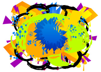 Graffiti abstract background. Abstract modern Messaging sign street art decoration, Discussion icon performed in urban painting style.