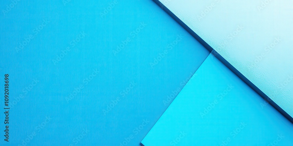 Poster abstract textured background with geometric shapes in varying shades of blue, creating a serene and 