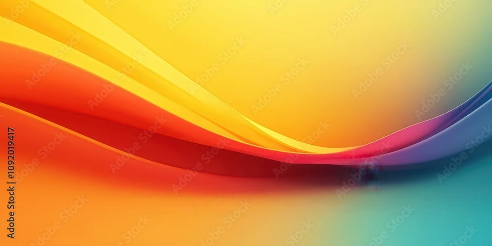 Aufkleber vibrant abstract background featuring flowing waves and soft gradients in bright colors for creative