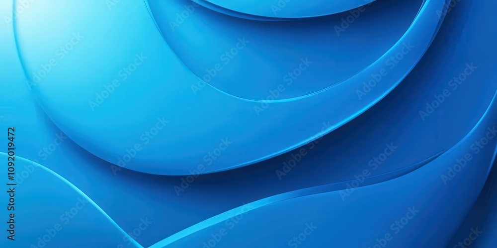 Poster abstract blue waves and curves background design for elegant textures, website banners, and creative