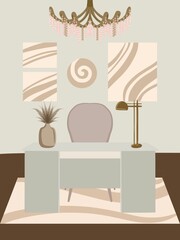 Obraz premium beautiful and charming room interior design arrangement