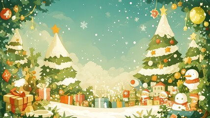 Fototapeta premium クリスマスの背景画像