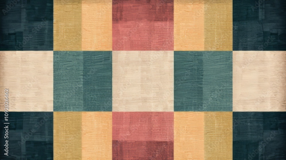 Poster colorful geometric pattern with soft textures.