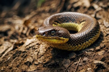 Fototapeta premium Snake on nature background