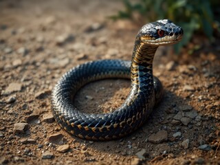 Snake on nature background