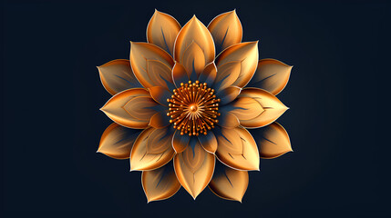Generative AI image of beautiful lotus gracefully poised on dark backdrop
