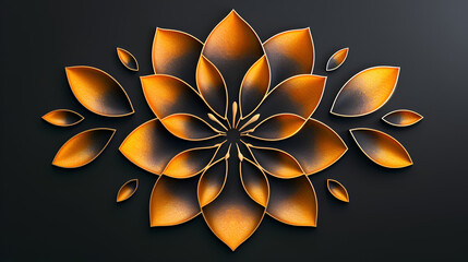 Generative AI image of beautiful lotus gracefully poised on dark backdrop
