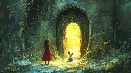 A Young Girl and A Magical Doorway
