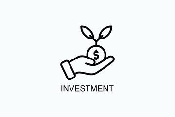 Fototapeta premium Investment Vector Icon Or Logo Illustration