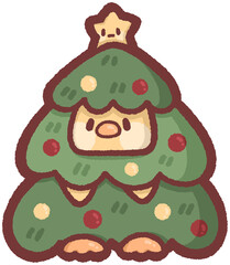 Christmas tree costume - chicken