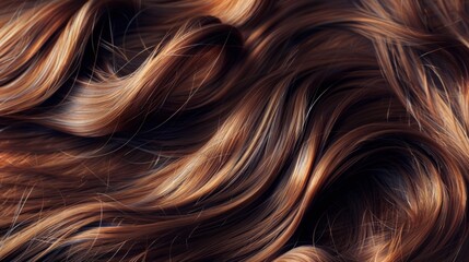 Naklejka premium Beautiful Wavy Brown Hair Texture