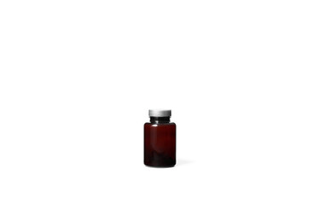 150 cc Amber PET Jar High Resolution on White Background