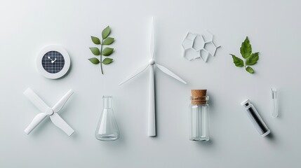 Discover innovative minimalist icons representing sustainable practices in a modern aesthetic