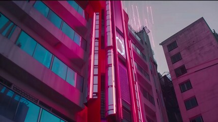 a majestic and aesthetic future city