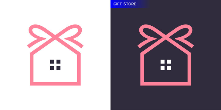 Gift store logo, affection, birthday, romantic, special, valentine, Icon symbol design template EPS 10