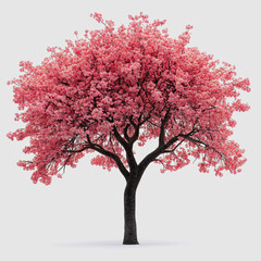 Obraz premium Vibrant Cherry Blossom Tree with Lush Pink Flowers and Elegant Branches, Symbolizing Springtime Beauty and Renewal in Nature's Splendor