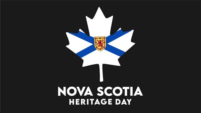 nova scotia heritage day with nova scotia flag