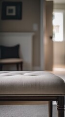 Bedroom bench isolated on cute background