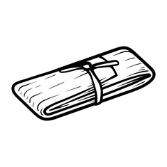 tamales isolated drawing coloring line art style sketch classic vintage design illustration