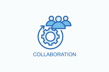 Collaboration Vector Icon Or Logo Illustration