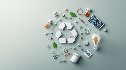 Obraz premium Explore the innovative paper cut style design representing renewable power sources for a sustainable future