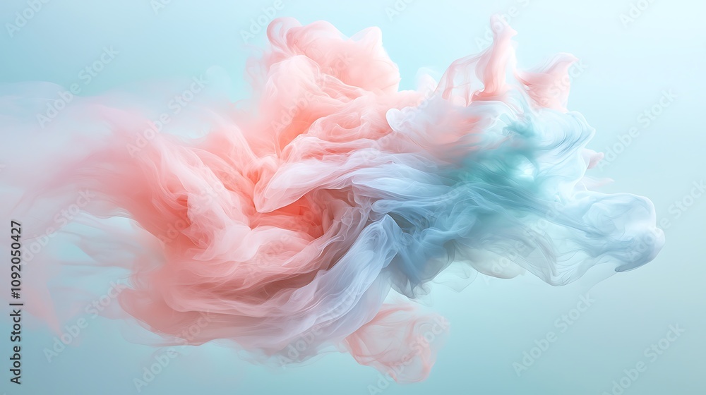 Poster dynamic abstract colors swirling artistic display modern digital art calm atmosphere creative view
