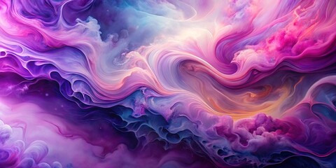 Obraz premium Abstract Swirling Colors in a Fluid Form, a Symphony of Purple, Pink, and Blue Hues