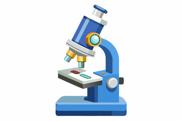 Microscope isolated on white background vector illustration