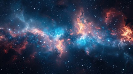 Celestial Nebulae Cosmic Dust and Starscape