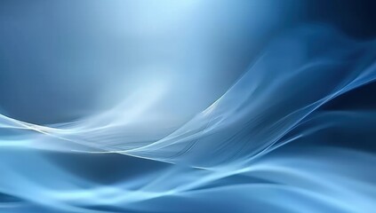 Obraz premium Abstract Blue Waves Flowing Softly Across