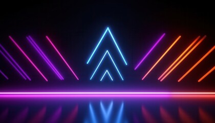 Obraz premium Abstract Neon Light Display with Bright Colors