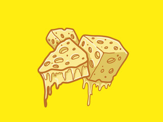 Melty Dreams and Sliced Bliss: Cheese Vector Collection