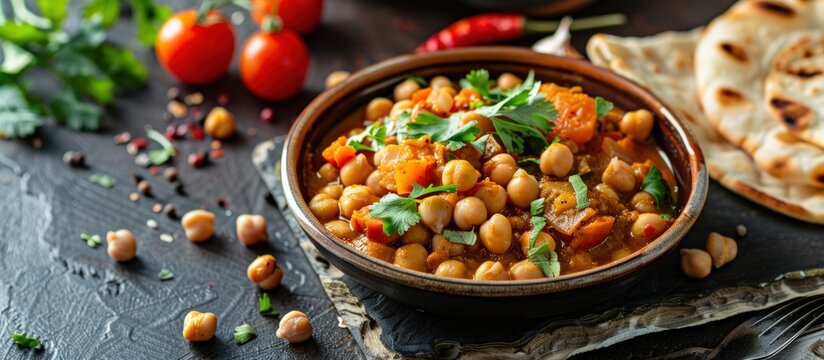 Delicious Chickpea Curry with Herbs and Spices