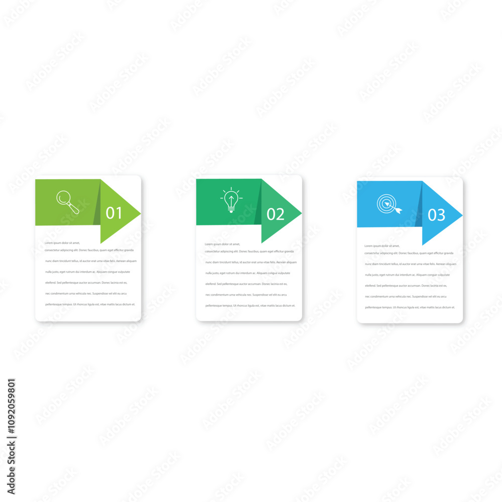 Wall mural infographic template vector elements with 3 step process or options