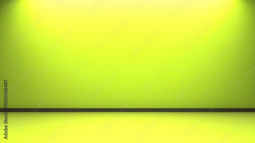 Wall mural bright yellow background with gradient and shadow effects for design projects