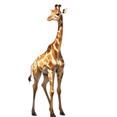 Obraz premium Giraffe on transparent background
