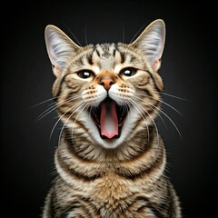 Obraz premium Yawning cat