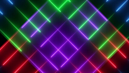 abstract background with glowing lines. Bright neon background.	