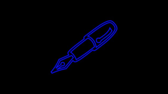 recommend clip art: Animated of Pen icon motion graphic animation. pen, writing, signature, office	