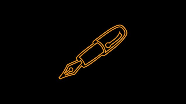 recommend clip art: Animated of Pen icon motion graphic animation. pen, writing, signature, office	