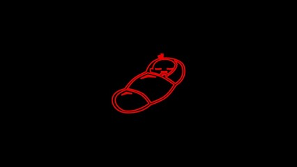 Human newborn baby, neon baby avatar icon isolated .Lovely baby lying on his back try to turn on belly,