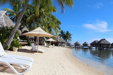 Over water houses in Moorea