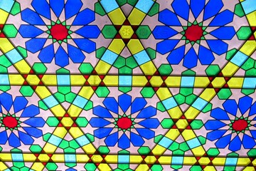 Colored glass ornament
