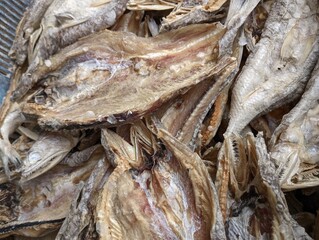 salted sun dried fishes or locals called as ikan asin, one of ancient methods to preserve fish for...