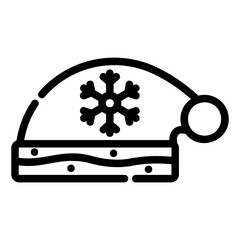santa claus Line Icon