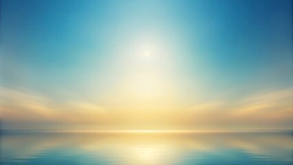 Fototapeta premium Serene Sunset Reflected in Calm Waters, a Palette of Blue and Gold