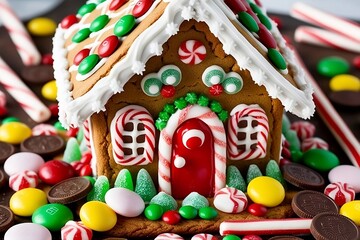 Obraz premium Icing and Indulgence The Art of Gingerbread Decorating!