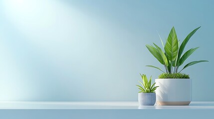 Indoor plant showcase bright room home decor minimalist style close-up view serenity concept